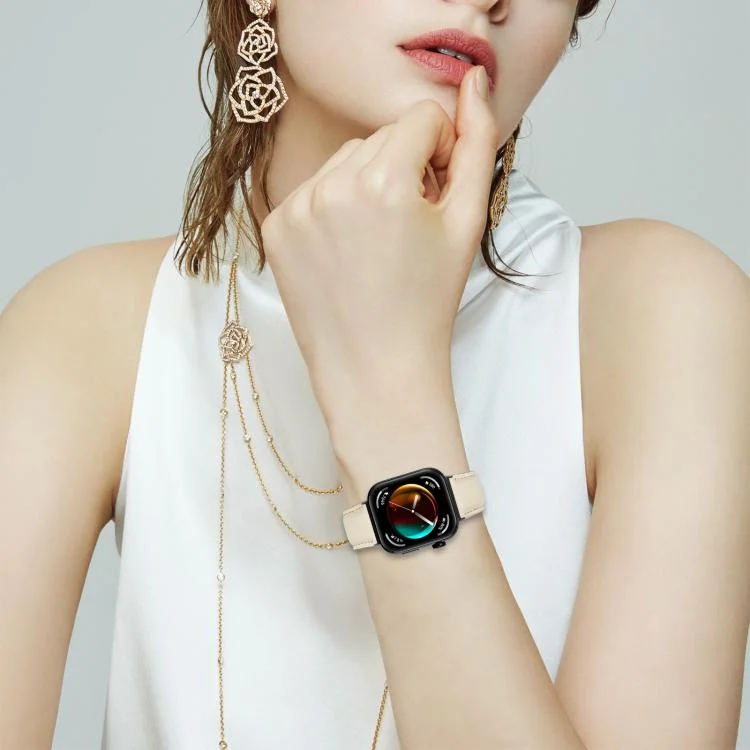 SYA0029358_B3.webp Lychee Texture Black Turtle Back Buckle Leather Watch Band - Image 4