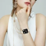 Lychee Texture Black Turtle Back Buckle Leather Watch Band, For Apple Watch 46mm / 49mm / 45mm / 44mm, For Apple Watch 42mm / 41mm / 40mm / 38mm - Image 3