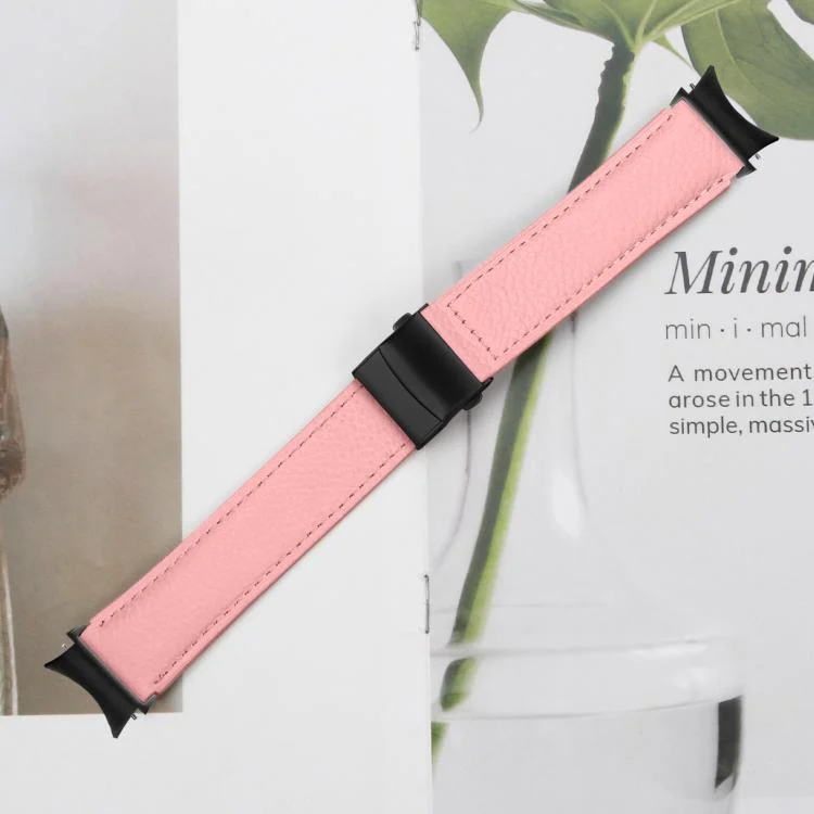 SYA002936201A_3.webp Quick Release Lychee Texture Black Turtle Back Buckle Leather Watch Band - Image 7