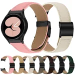 Quick Release Lychee Texture Black Turtle Back Buckle Leather Watch Band - Image 2