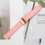 Lychee Texture Rose Gold Turtle Back Buckle Leather Watch Band - Image 7