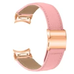 Quick Release Lychee Texture Rose Gold Turtle Back Buckle Leather Watch Band - Image 5