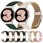 Quick Release Lychee Texture Starlight Turtle Back Buckle Leather Watch Band - Image 2