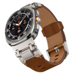 Explorer Stainless Steel Head Leather Watch Band - Image 6