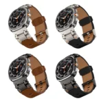 Explorer Stainless Steel Head Leather Watch Band - Image 3