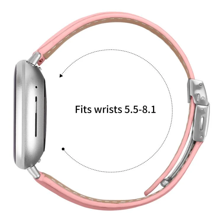 SYA002937401A_2.webp Lychee Texture Silver Turtle Back Buckle Leather Watch Band - Image 6