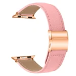 Lychee Texture Rose Gold Turtle Back Buckle Leather Watch Band, For Apple Watch 46mm / 49mm / 45mm / 44mm, For Apple Watch 42mm / 41mm / 40mm / 38mm - Image 5