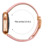 Lychee Texture Rose Gold Turtle Back Buckle Leather Watch Band, For Apple Watch 46mm / 49mm / 45mm / 44mm, For Apple Watch 42mm / 41mm / 40mm / 38mm - Image 6