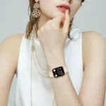 Lychee Texture Rose Gold Turtle Back Buckle Leather Watch Band, For Apple Watch 46mm / 49mm / 45mm / 44mm, For Apple Watch 42mm / 41mm / 40mm / 38mm - Image 3