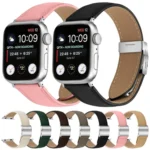 Lychee Texture Silver Turtle Back Buckle Leather Watch Band, For Apple Watch 46mm / 49mm / 45mm / 44mm, For Apple Watch 42mm / 41mm / 40mm / 38mm - Image 4