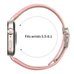 Lychee Texture Starlight Turtle Back Buckle Leather Watch Band - Image 6