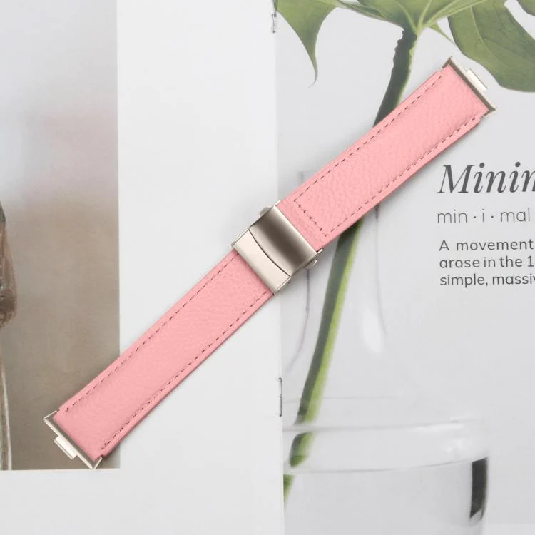 SYA002938401A_3.webp Lychee Texture Starlight Turtle Back Buckle Leather Watch Band - Image 7