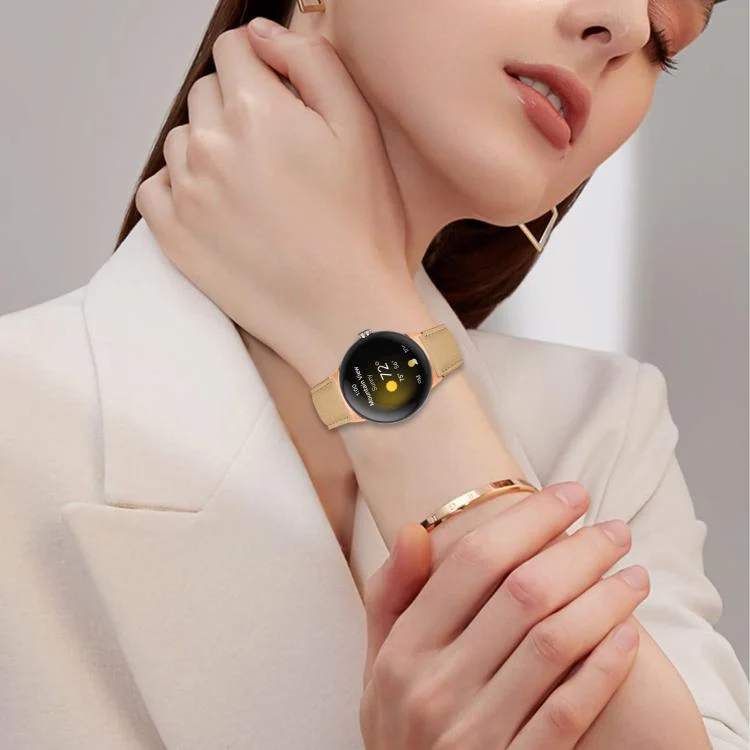 SYA0029386_B1.webp Lychee Texture Rose Gold Turtle Back Buckle Leather Watch Band - Image 2