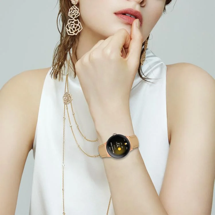 SYA0029386_B2.webp Lychee Texture Rose Gold Turtle Back Buckle Leather Watch Band - Image 3
