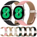 Lychee Texture Starlight Turtle Back Buckle Leather Watch Band - Image 5