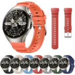 Metal Pin Buckle Silicone Watch Band - Image 2