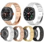 Slim Three Beads Stainless Steel Watch Band - Image 2