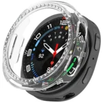 Single Row Diamond Half Coverage Hollow PC Watch Case