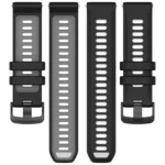 Sports Steel Buckle Two Color Silicone Watch Band - Image 6