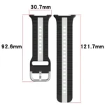 Vertical Two Color Silicone Watch Band - Image 4