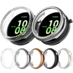 Single Row Diamond Half Coverage Hollow TPU Watch Case - Image 2