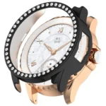 Single Row Diamond Half Coverage Hollow TPU Watch Case