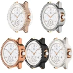 Single Row Diamond Half Coverage Hollow TPU Watch Case - Image 5