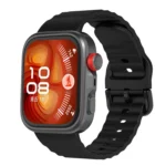 Wave Texture Solid Color Silicone Watch Band