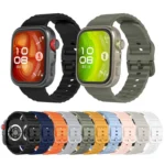 Wave Texture Solid Color Silicone Watch Band - Image 2