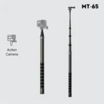 JMARY MT-65 For Action Cameras 3m Carbon Fiber Selfie Stick Monopod 5 Section Extension Pole - Image 2