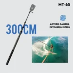 JMARY MT-65 For Action Cameras 3m Carbon Fiber Selfie Stick Monopod 5 Section Extension Pole - Image 6