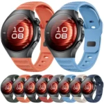 Dot Texture Reverse Buckle Silicone Watch Band - Image 2