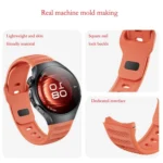 Dot Texture Reverse Buckle Silicone Watch Band - Image 5
