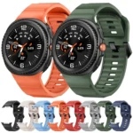 Wave Black Buckle Silicone Watch Band - Image 2