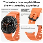 Wave Black Buckle Silicone Watch Band - Image 3