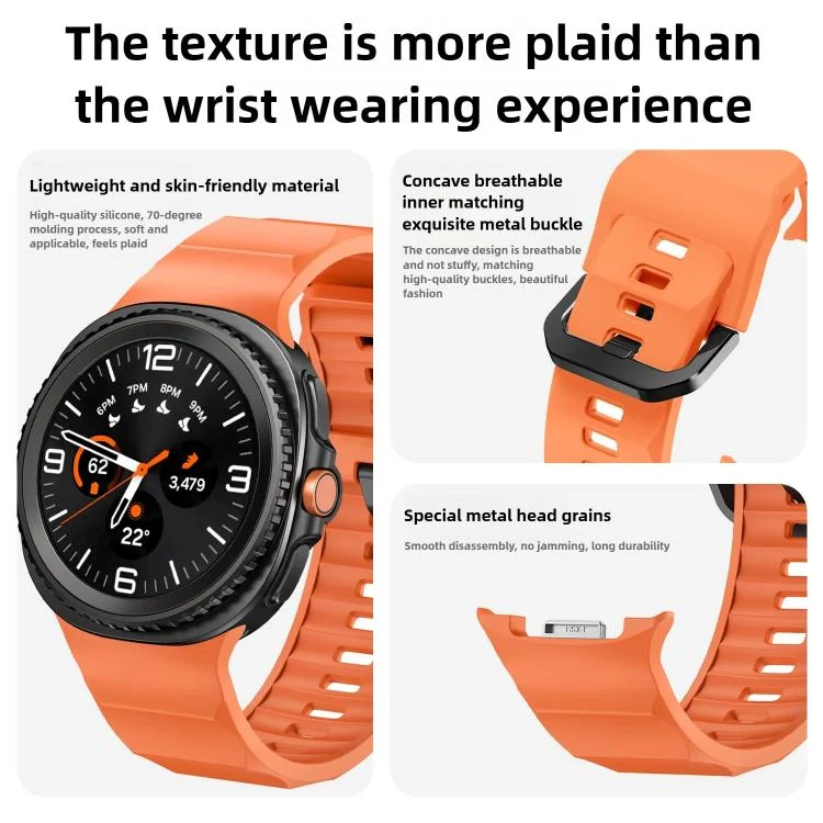 SYA0029646_B2.webp Wave Black Buckle Silicone Watch Band - Image 3