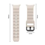 Wave Black Buckle Silicone Watch Band - Image 4