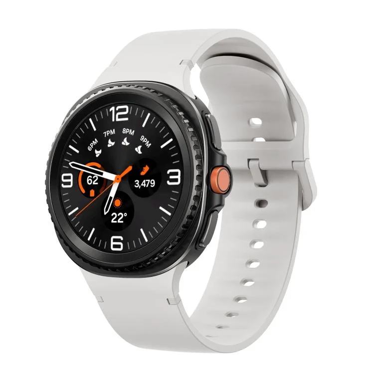 For Samsung Galaxy Watch8 / Watch8 Classic Solid Color Stitched Silicone Watch Band