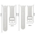For Samsung Galaxy Watch8 / Watch8 Classic Solid Color Stitched Silicone Watch Band - Image 4