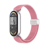 Metal Head Magnetic Plastic Buckle Elastic Nylon Watch Band