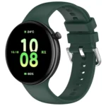 Silver Buckle Solid Color Silicone Watch Band