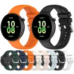 Silver Buckle Solid Color Silicone Watch Band - Image 2