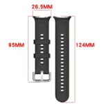 Silver Buckle Solid Color Silicone Watch Band - Image 5