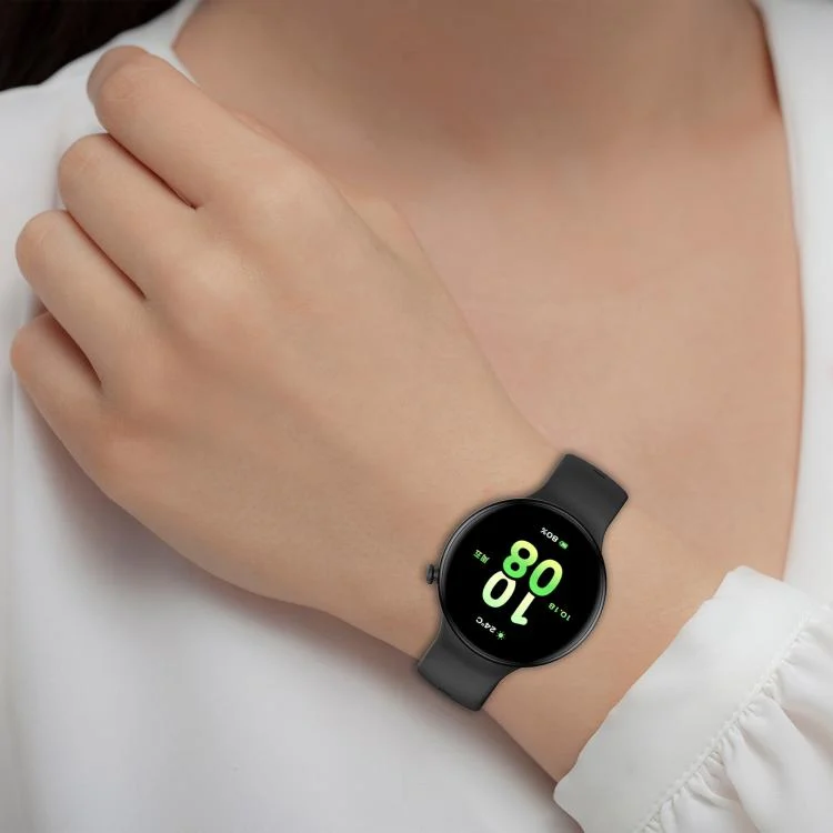 SYA0029758_B6.webp Silver Buckle Solid Color Silicone Watch Band - Image 7