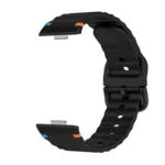 Wave Texture Stitched Color Buckle Silicone Watch Band - Image 5