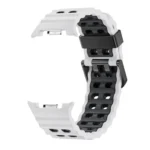 Ocean Style Quick Release Buckle Two Color Silicone Watch Band - Image 5