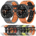 Ocean Style Quick Release Buckle Two Color Silicone Watch Band - Image 2