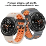 Ocean Style Quick Release Buckle Two Color Silicone Watch Band - Image 3