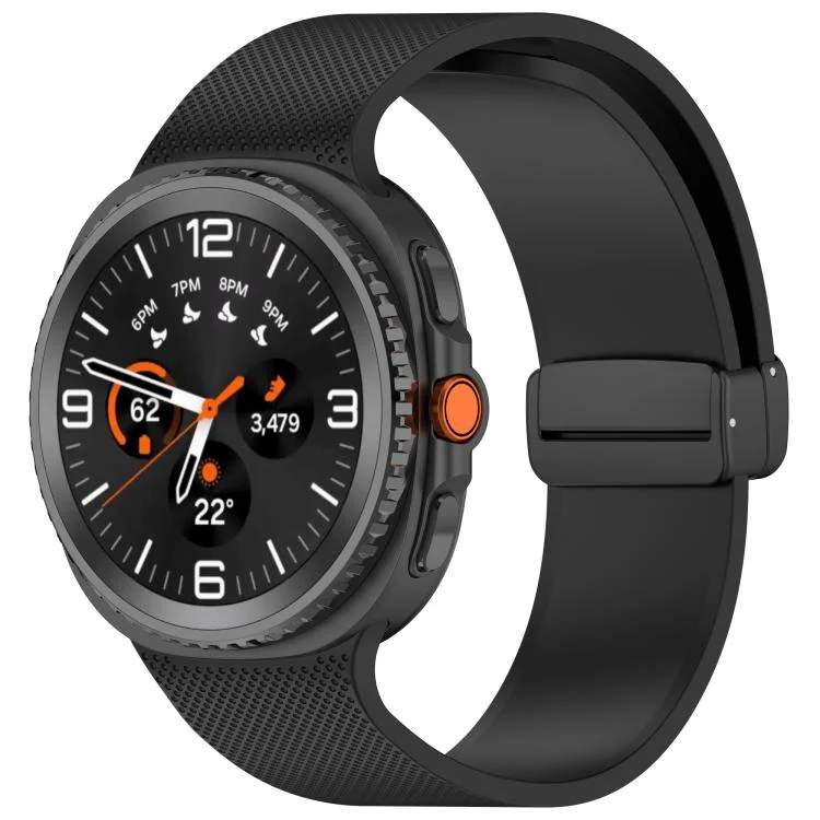 Small Plaid Texture Magnetic Buckle Silicone Watch Band