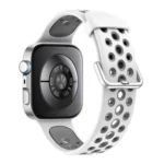 Round Holes Two Color Silicone Watch Band - Image 4